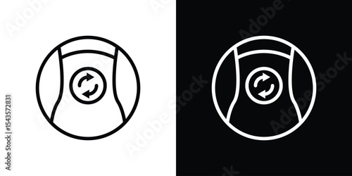 Supports digestive health icon filled flat sign concept for web design.
