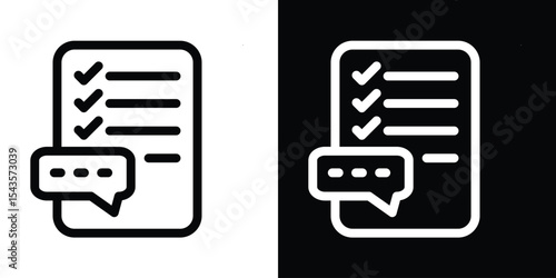Survey icon filled flat sign concept for web design.