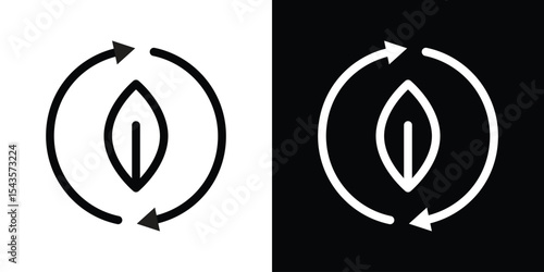 Sustainable icon filled flat sign concept for web design.