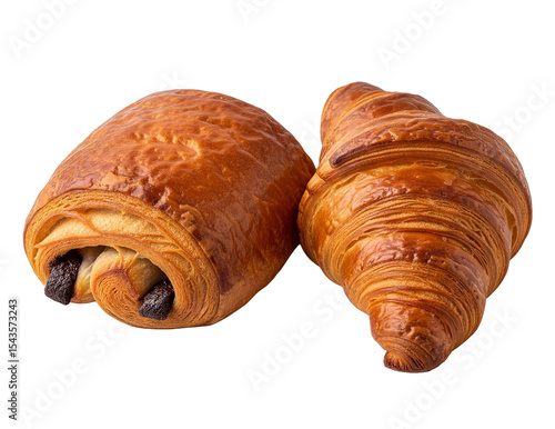 pain au chocolat et croissant