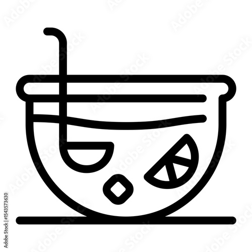 fruit juice line icon