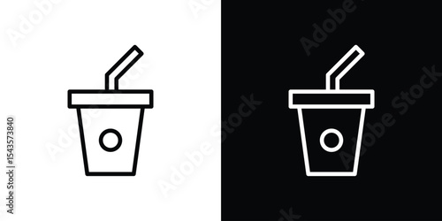 Swoosh Cup icon filled flat sign concept for web design.