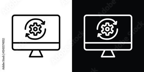 System update icon filled flat sign concept for web design.