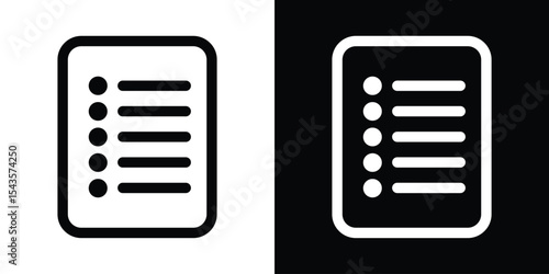 Table of contents icon filled flat sign concept for web design.
