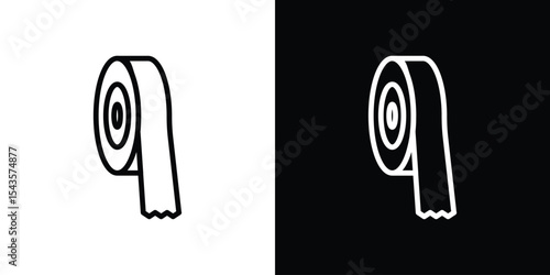 Tape icon filled flat sign concept for web design.