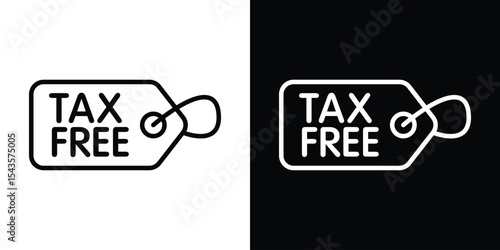 Tax free icon filled flat sign concept for web design.