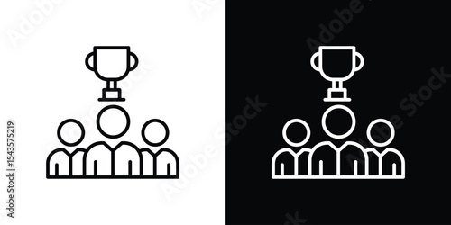 Team icon filled flat sign concept for web design.