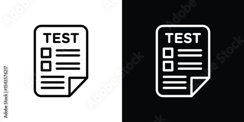 Test icon filled flat sign concept for web design.
