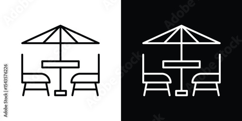 Terrace icon filled flat sign concept for web design.