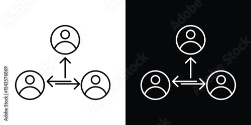 Third party icon filled flat sign concept for web design.
