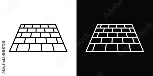 Tiles icon filled flat sign concept for web design.