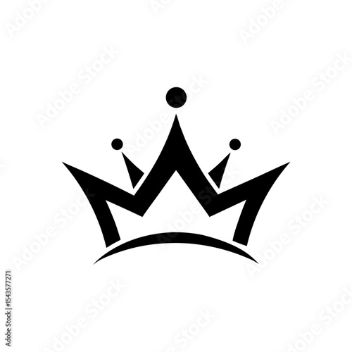 Luxury crown icon logo design for beauty pageant salon and queen branding