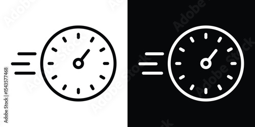Time fast icon filled flat sign concept for web design.