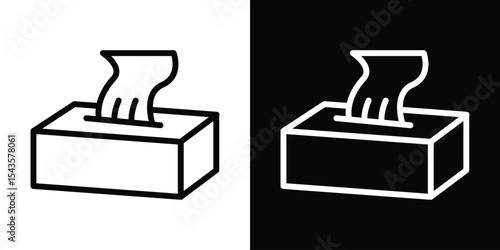 Tissue box icon filled flat sign concept for web design.