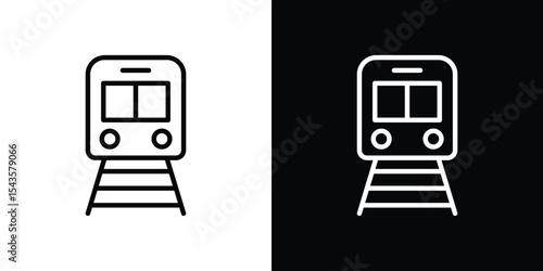 Train icon filled flat sign concept for web design.