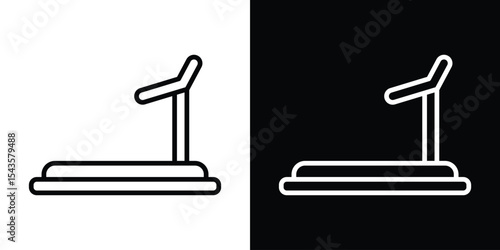 Treadmill icon filled flat sign concept for web design.