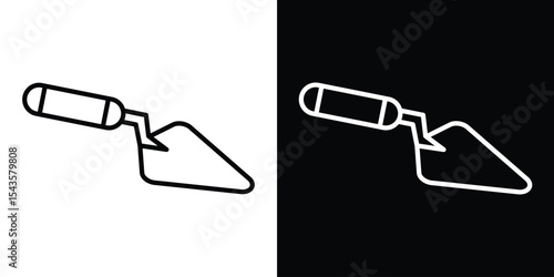 Trowel icon filled flat sign concept for web design.