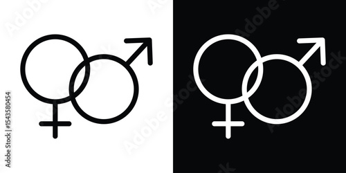 Unisex icon filled flat sign concept for web design.