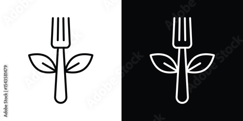 Vegetarian food icon filled flat sign concept for web design.