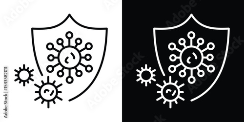 virus protection icon filled flat sign concept for web design.