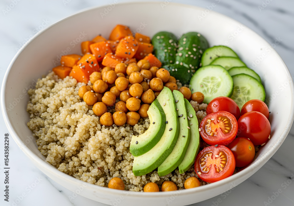 Colorful Vegan Buddha Bowl with Quinoa Roasted Vegetables and Avocado Colorful Vegan Buddha Bowl with Quinoa Roasted Vegetables and Avocado
