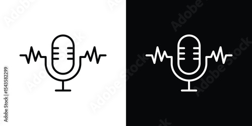 Voice recognition icon filled flat sign concept for web design.