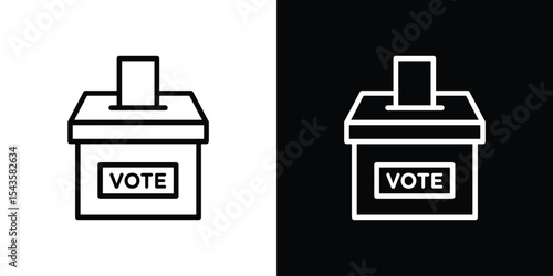 Voting icon filled flat sign concept for web design.