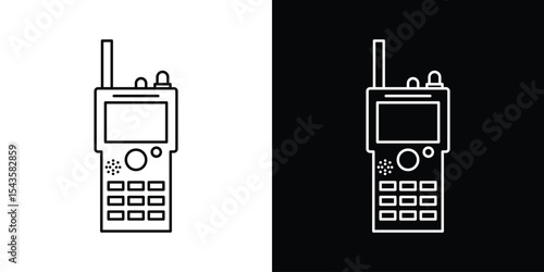 Walkie talkie icon filled flat sign concept for web design.