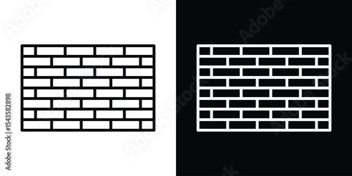 Wall icon filled flat sign concept for web design.