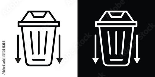 Waste reduction icon filled flat sign concept for web design.