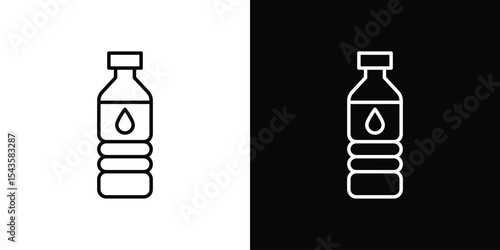 Water bottle icon filled flat sign concept for web design.
