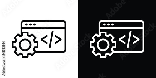 Web development icon filled flat sign concept for web design.