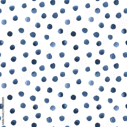 Abstract watercolor polka dots confetti background