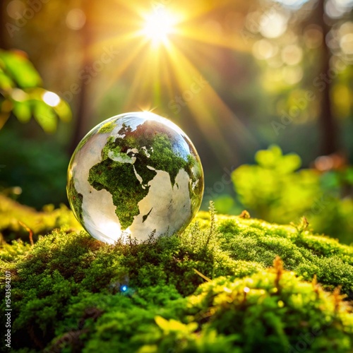 green planet with grass