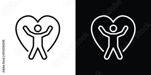 Wellness icon filled flat sign concept for web design.