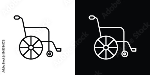 Wheelchair icon filled flat sign concept for web design.