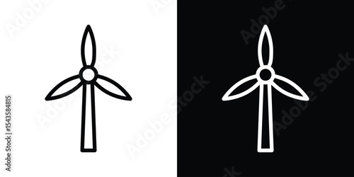 Wind energy icon filled flat sign concept for web design.