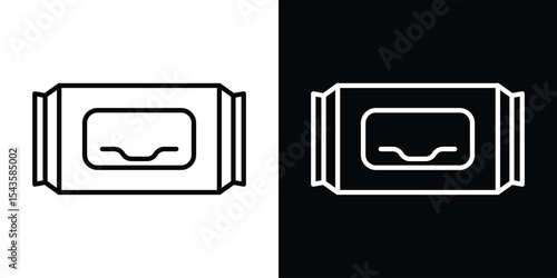 Wipes pack icon filled flat sign concept for web design.