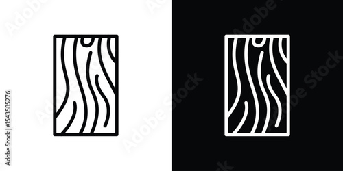 Wood board icon filled flat sign concept for web design.