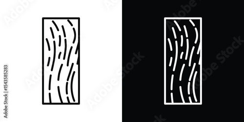 Wood board icon filled flat sign concept for web design.