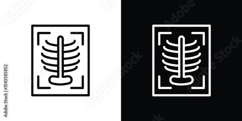 X ray icon filled flat sign concept for web design.