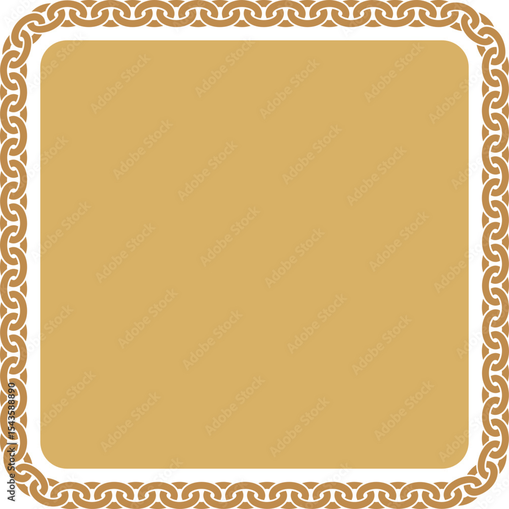 Illustration of Frame with Chain Border. Illustration of Frame with Chain Border.