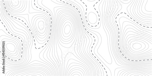 White wave paper curved reliefs abstract background, Abstract topographic contours map background, Topography map background. Vector geographic contour map