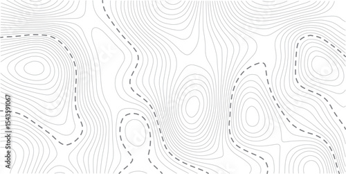 White wave paper curved reliefs abstract background, Abstract topographic contours map background, Topography map background. Vector geographic contour map