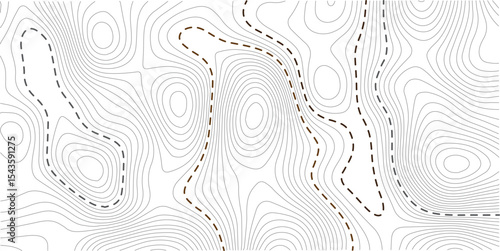 White wave paper curved reliefs abstract background, Abstract topographic contours map background, Topography map background. Vector geographic contour map