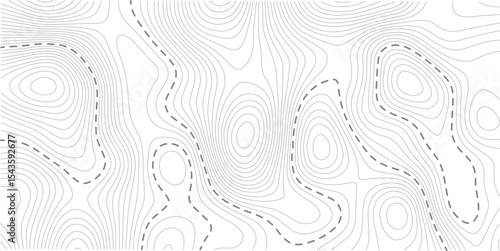 White wave paper curved reliefs abstract background, Abstract topographic contours map background. Vector geographic contour map Topography map background.