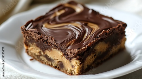 Peanut butter and chocolate swirled brownies