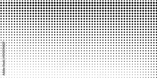 Modern gradient texture. Vanishing polka dot background. Repeating dots gradation art modern