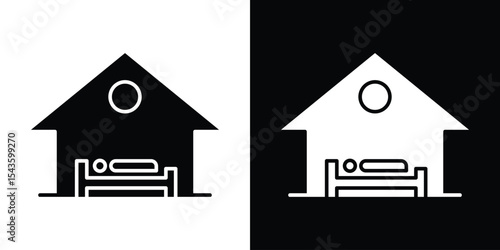 Accomodation icon collection. line stroke icon. EPS 10