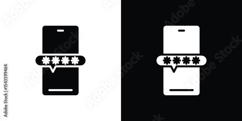 Activation code icon collection. line stroke icon. EPS 10